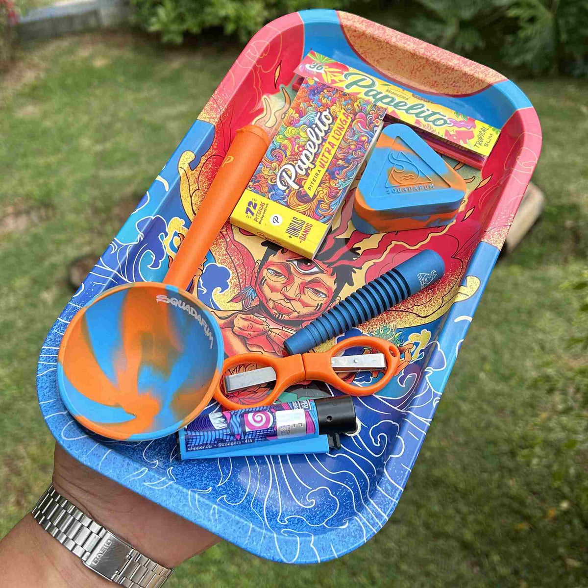 Kit Papelito Fire Elements – Bandeja Papelito metal