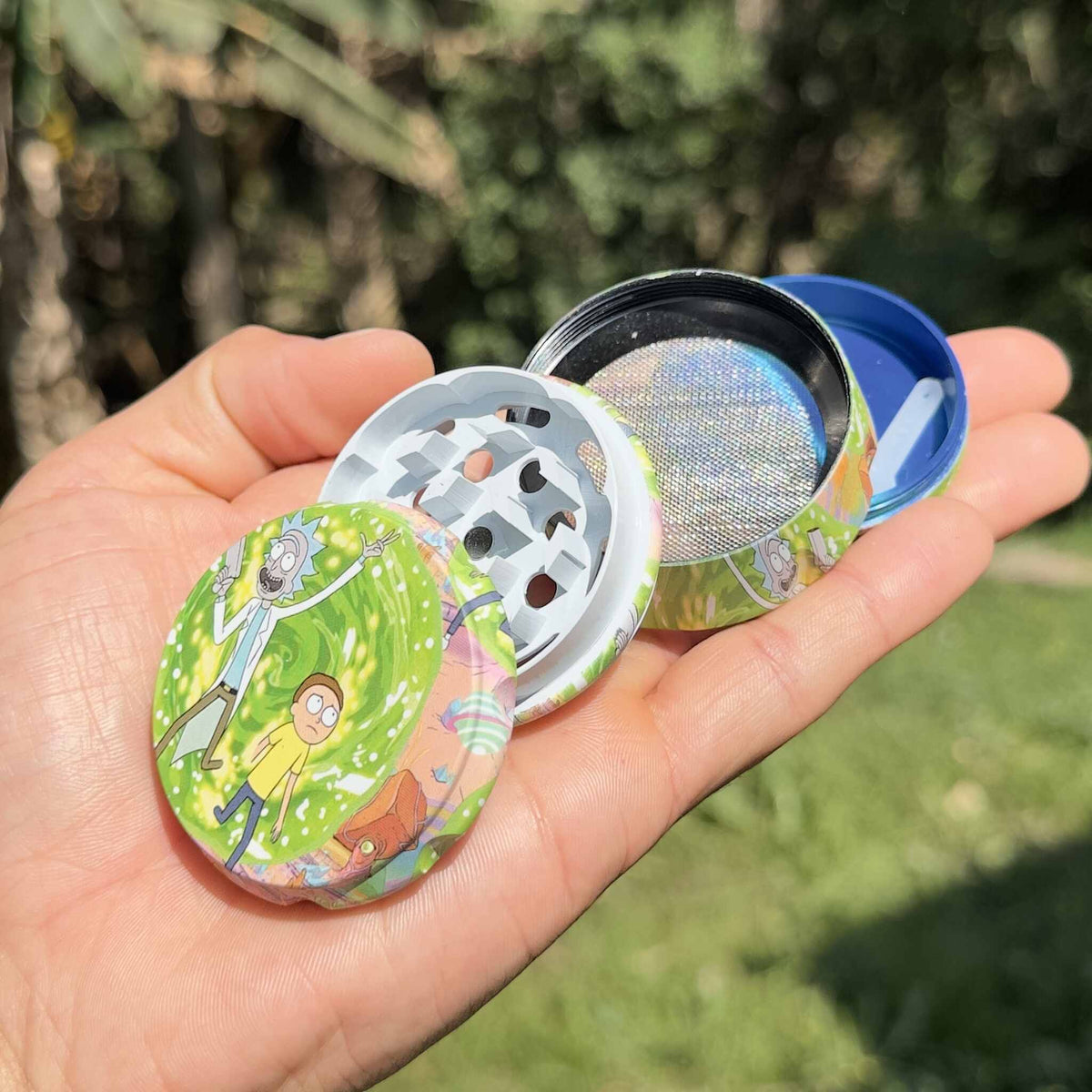 Dichavador de metal tambor Rick and Morty III – 4 partes 50mm