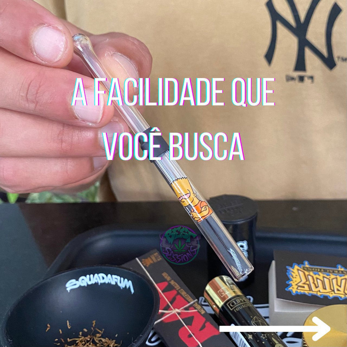 Combo Rick – Seda de vidro + piteira de vidro