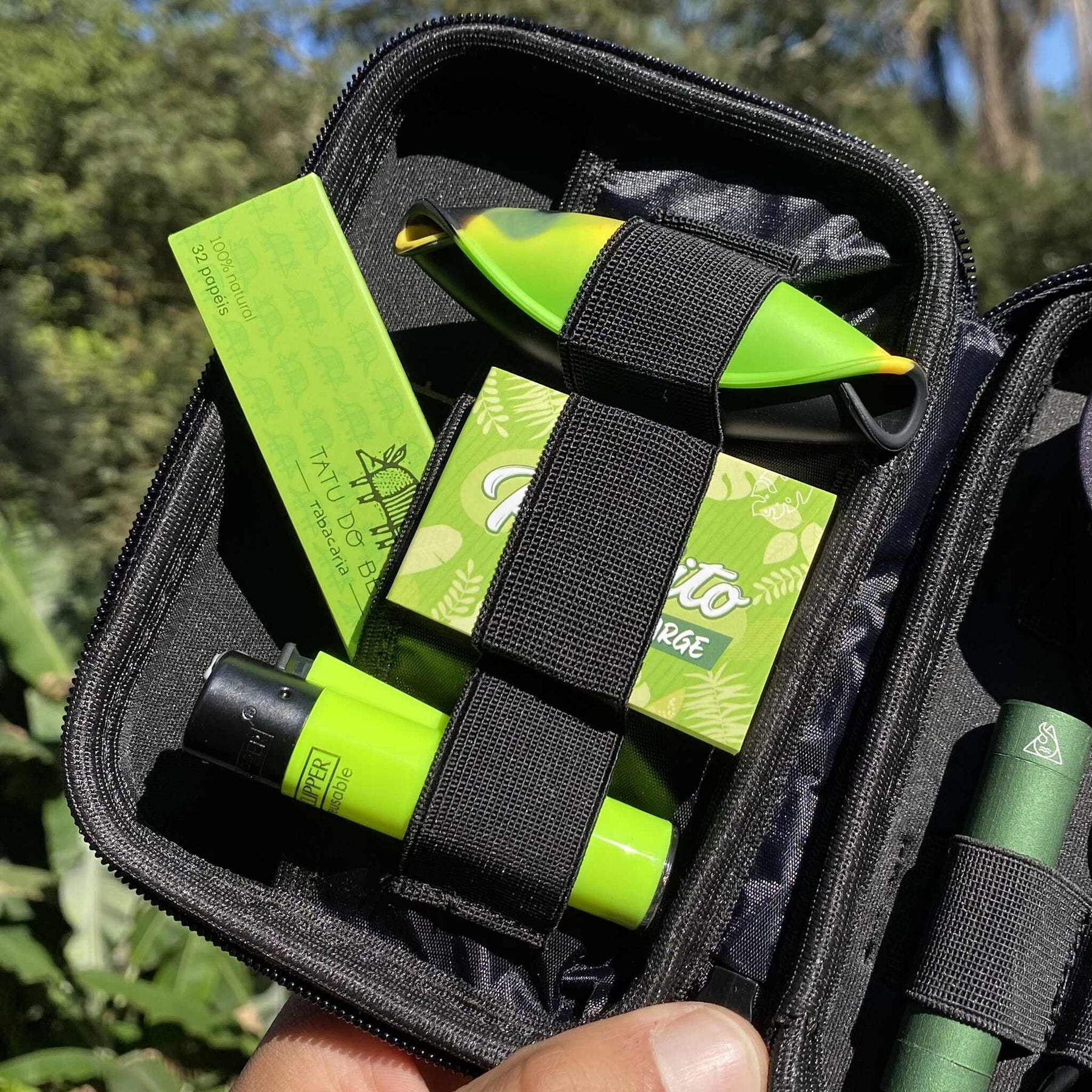 Kit Green Life – Case Puff Classic preto