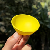 Cuia de silicone amarelo