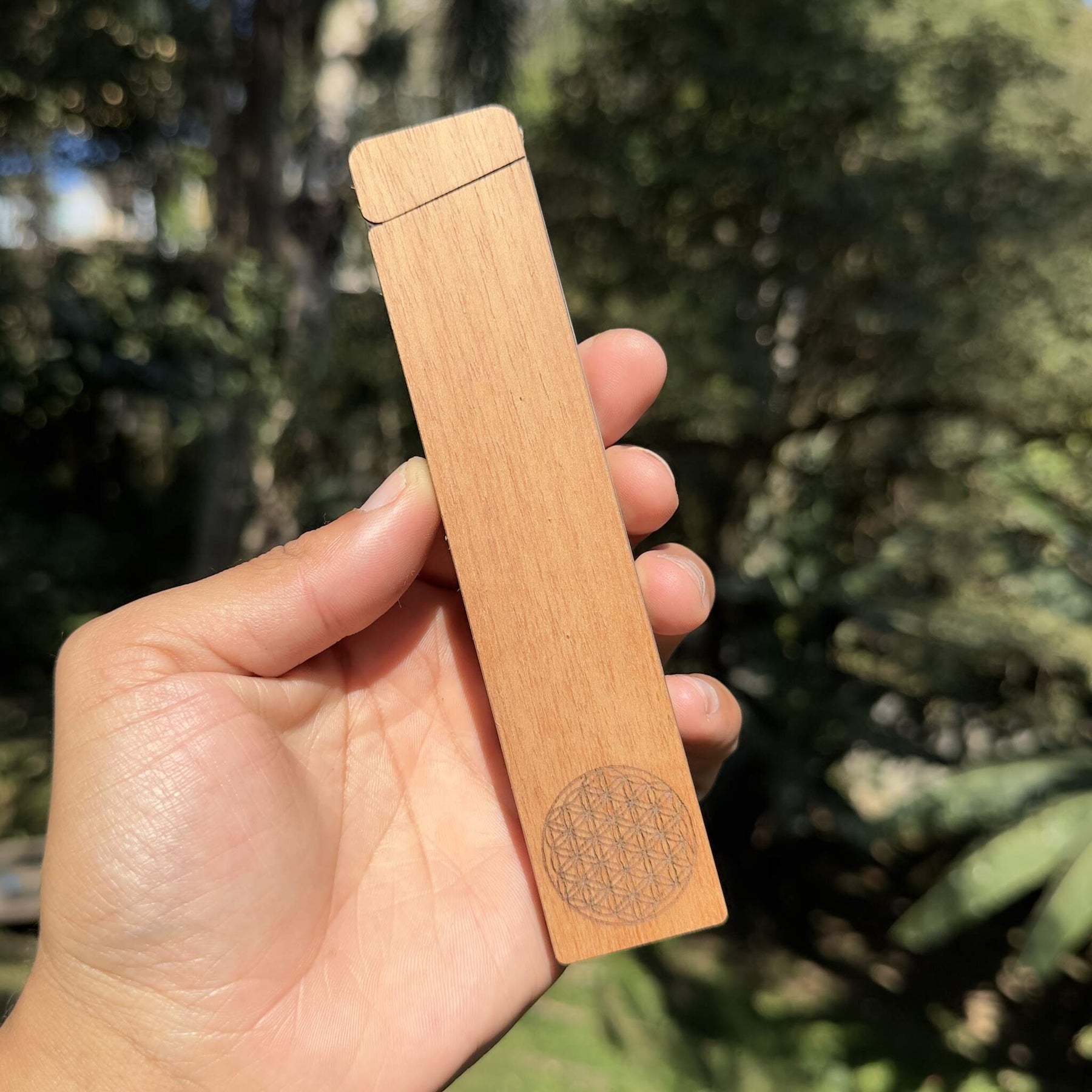 Porta beck de madeira Wood Burning grande – Círculo