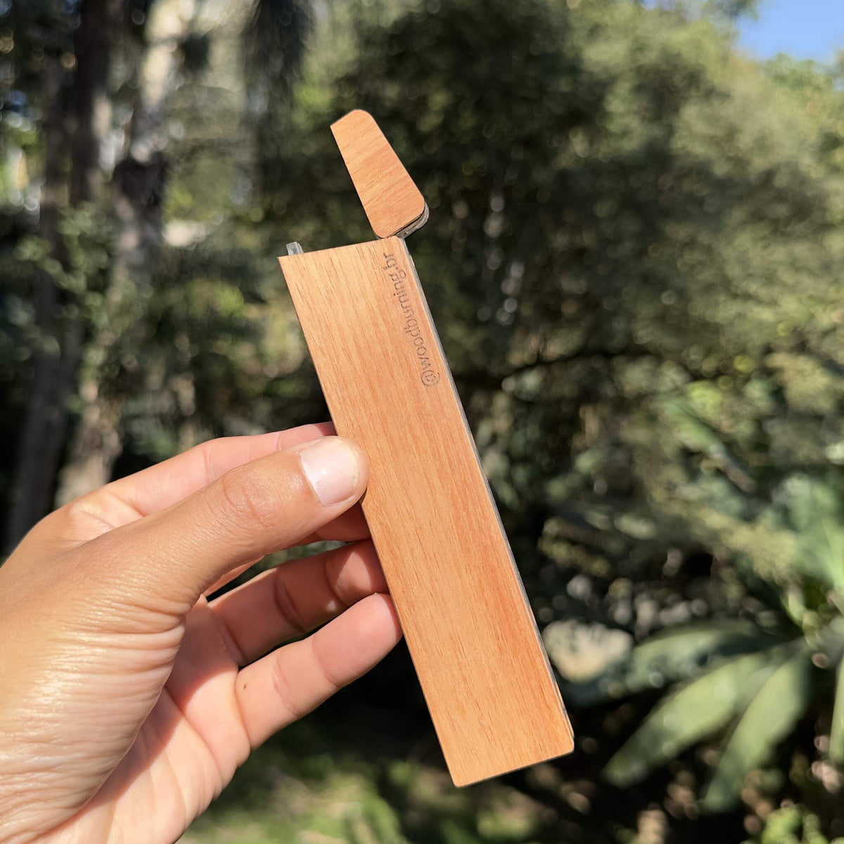 Porta beck de madeira Wood Burning grande – Círculo