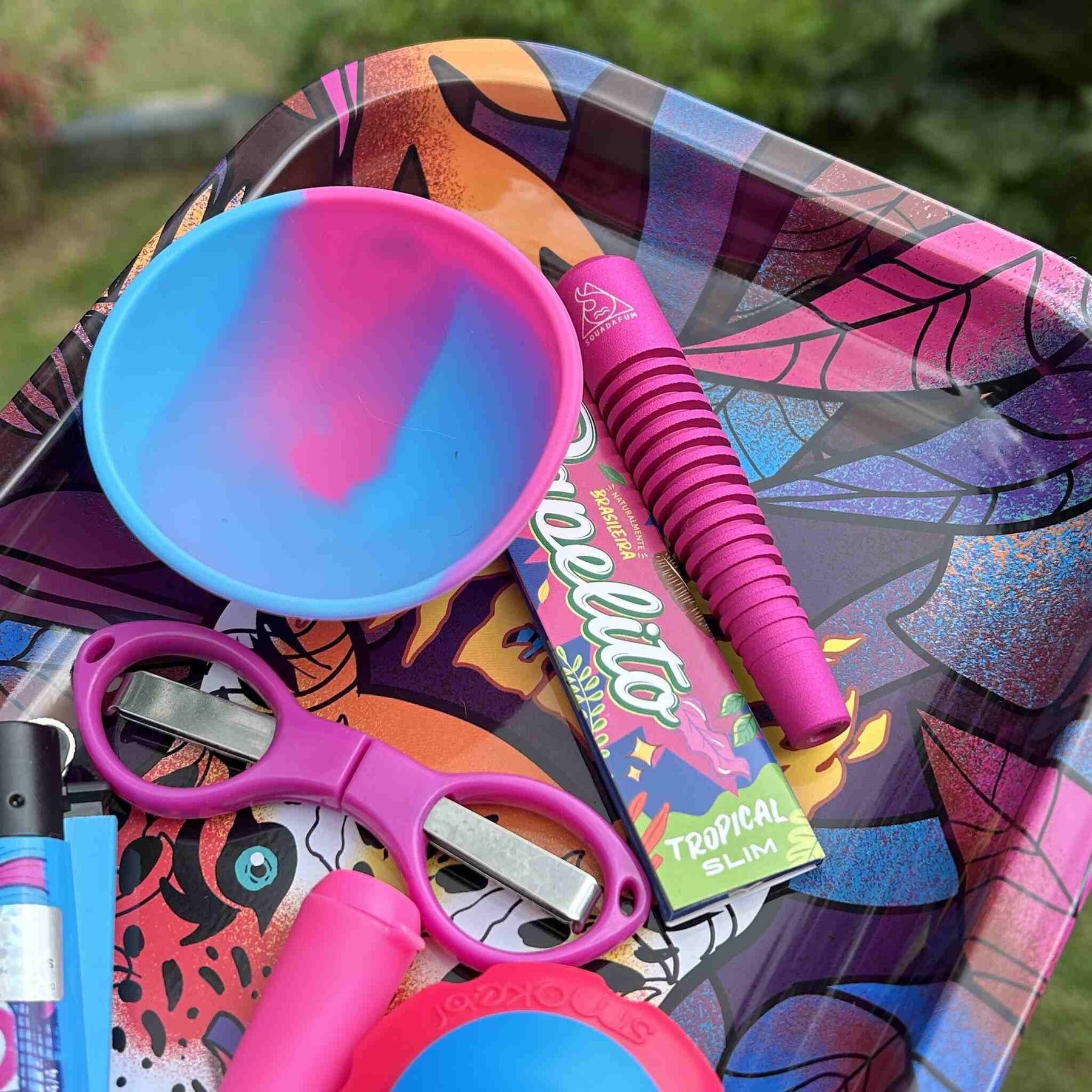 Kit Psychedelic Ounce – Bandeja Papelito metal