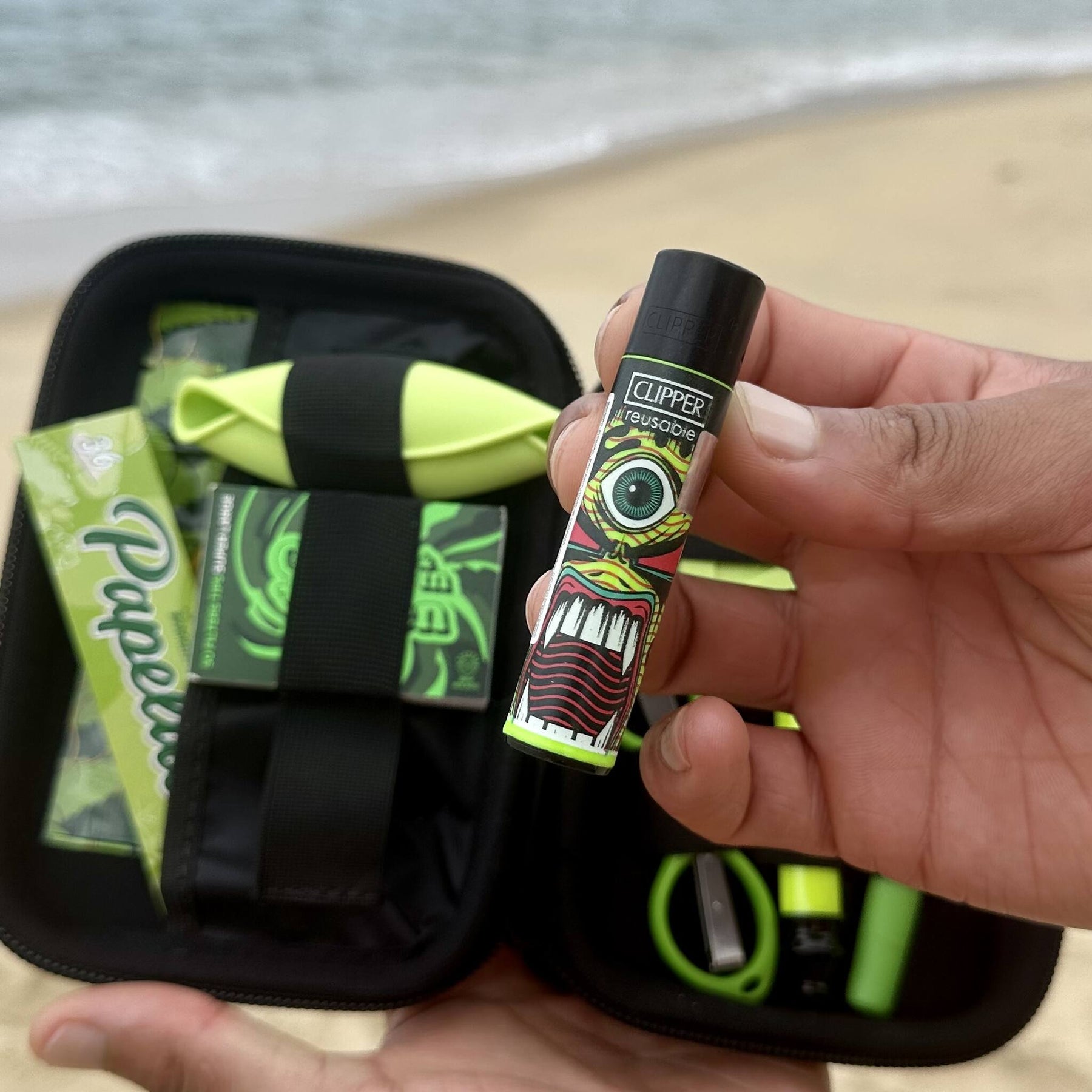 Kit Green Monster – case Puff Classic preto