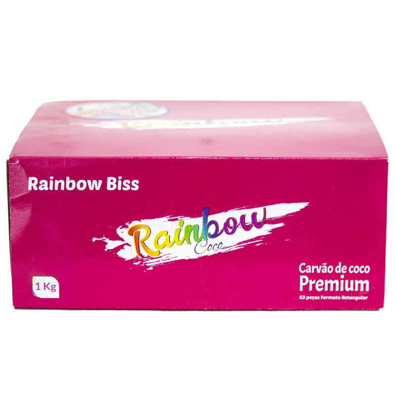 Carvão Narguile Rainbow Coco Biss 1kg