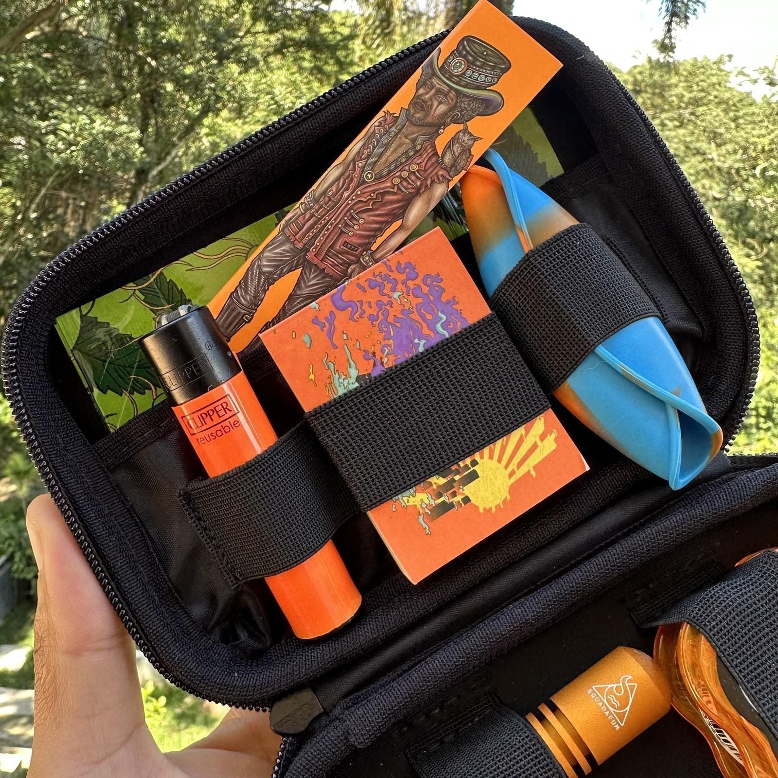 Kit Orange Haze 2.0 – Case Puff Classic preto