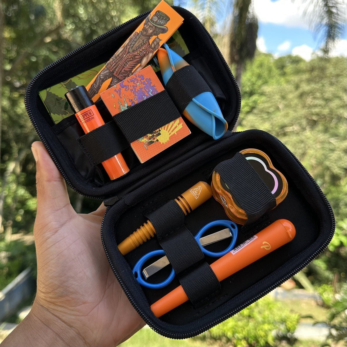 Kit Orange Haze 2.0 – Case Puff Classic preto