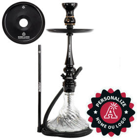 Narguile Marajah Umbrella Nano Branco Metal Dourado Vaso Brisas Prato Coroa Pequeno Rosh Alusi Take Gold Completo