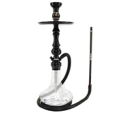 Narguile Amazon Future Preto Metal Preto Vaso Transparente Rigado