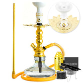 Narguile Pequeno Zeus Single Dourado Brisas Genie Gold Prato Alusi Piteira ArguileBr Silicone Rosh Alusi Kiso Completo