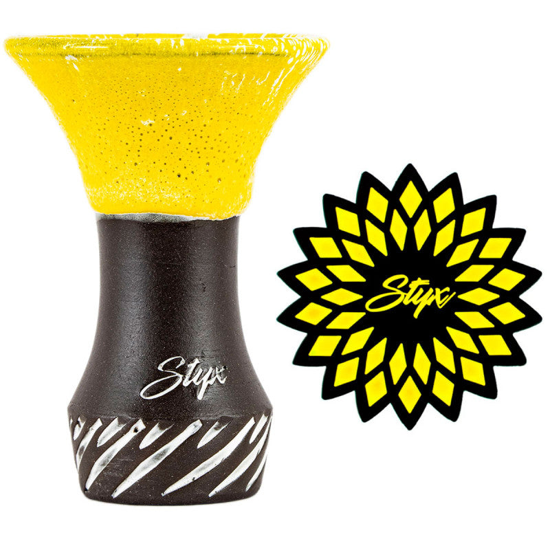 Rosh Narguile Styx Black Amarelo + Tapete Para Rosh Styx